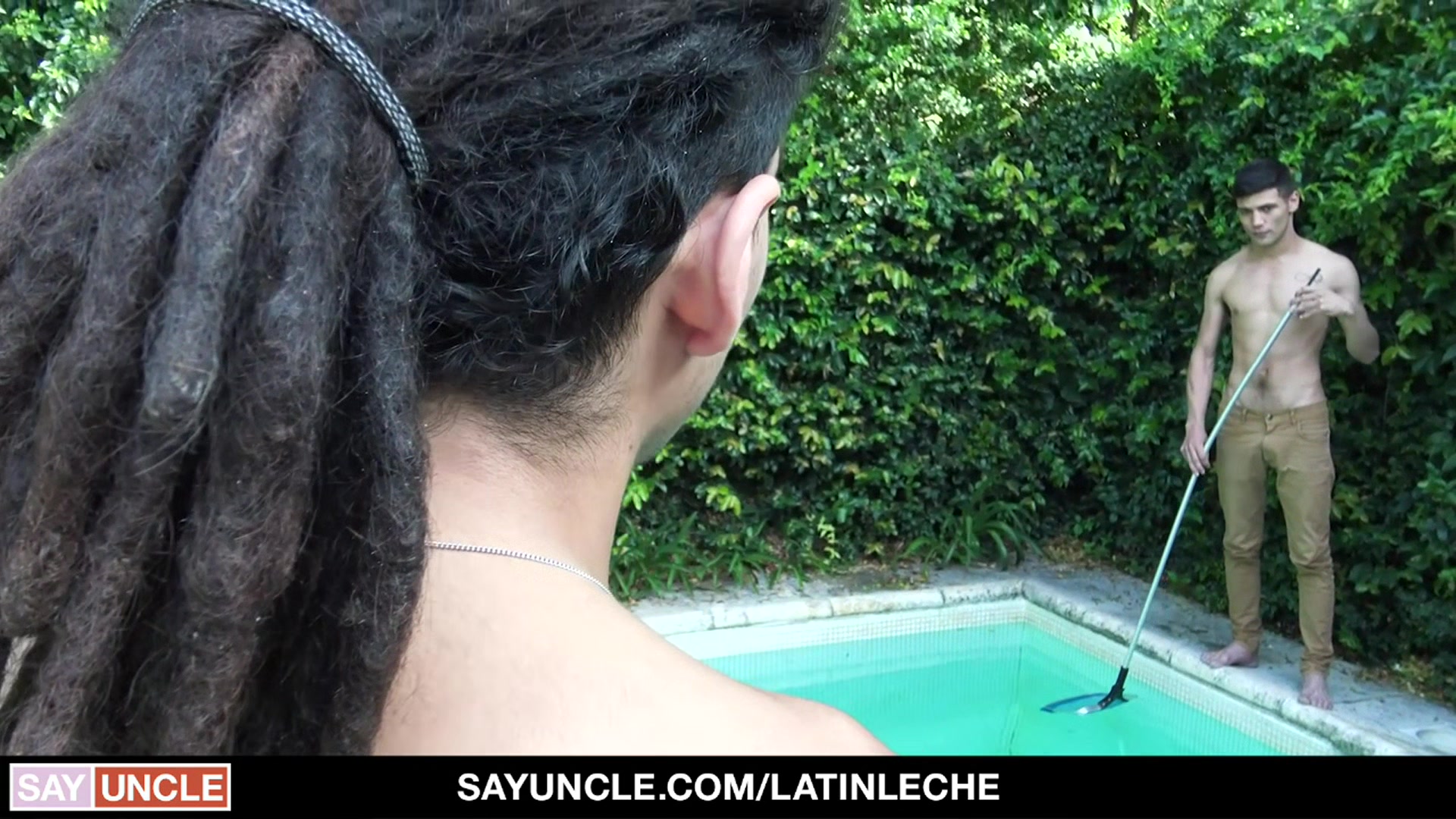 LatinLeche - Cute Latin Boy With Green eyes Riding Camera Guy