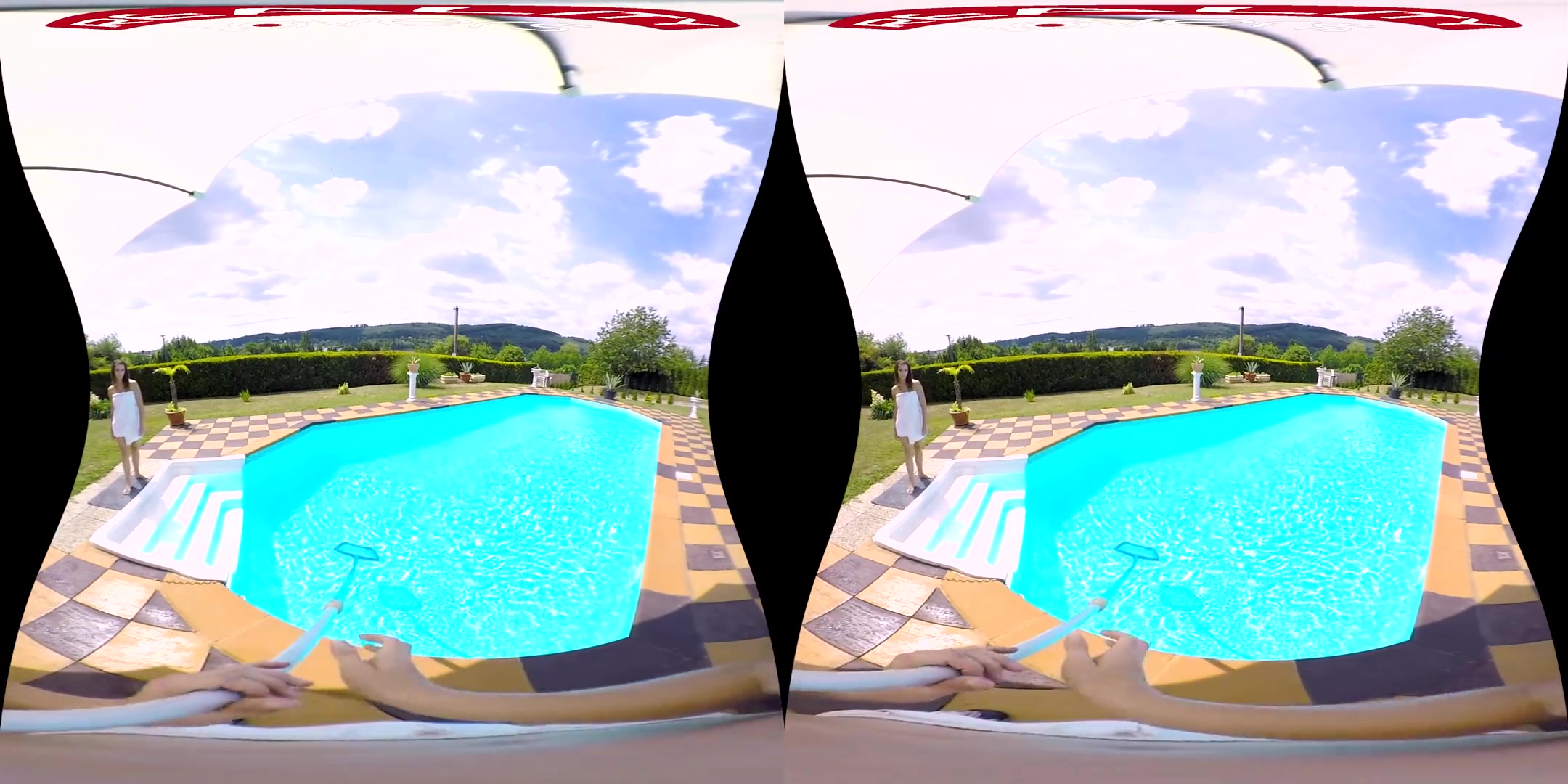 Seducing The Poolboy - POV; Flawless teen 18+ Hardcore Outdoor Sex