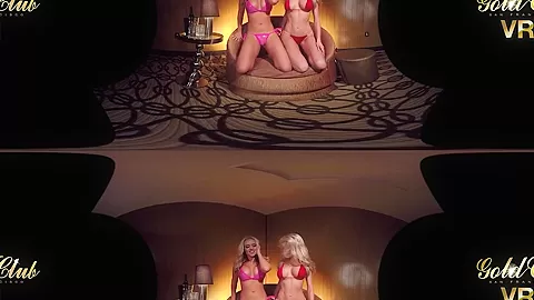 Alexis Monroe & Kyndall in Alexis and Kyndall Topless Lapdance - VRClubz