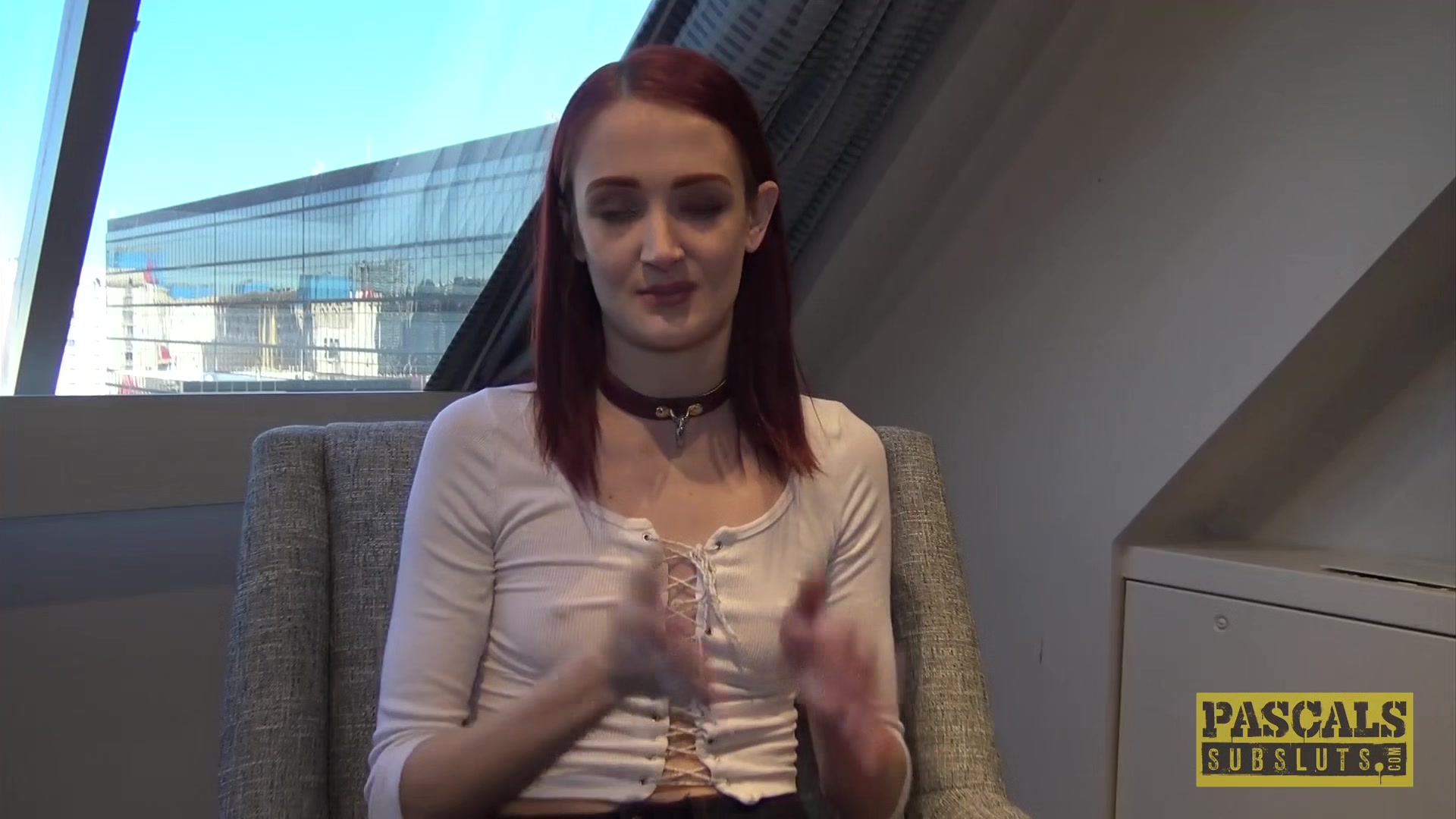 PASCALSSUBSLUTS - Redhead Andi Rye Auditions To Serve Master