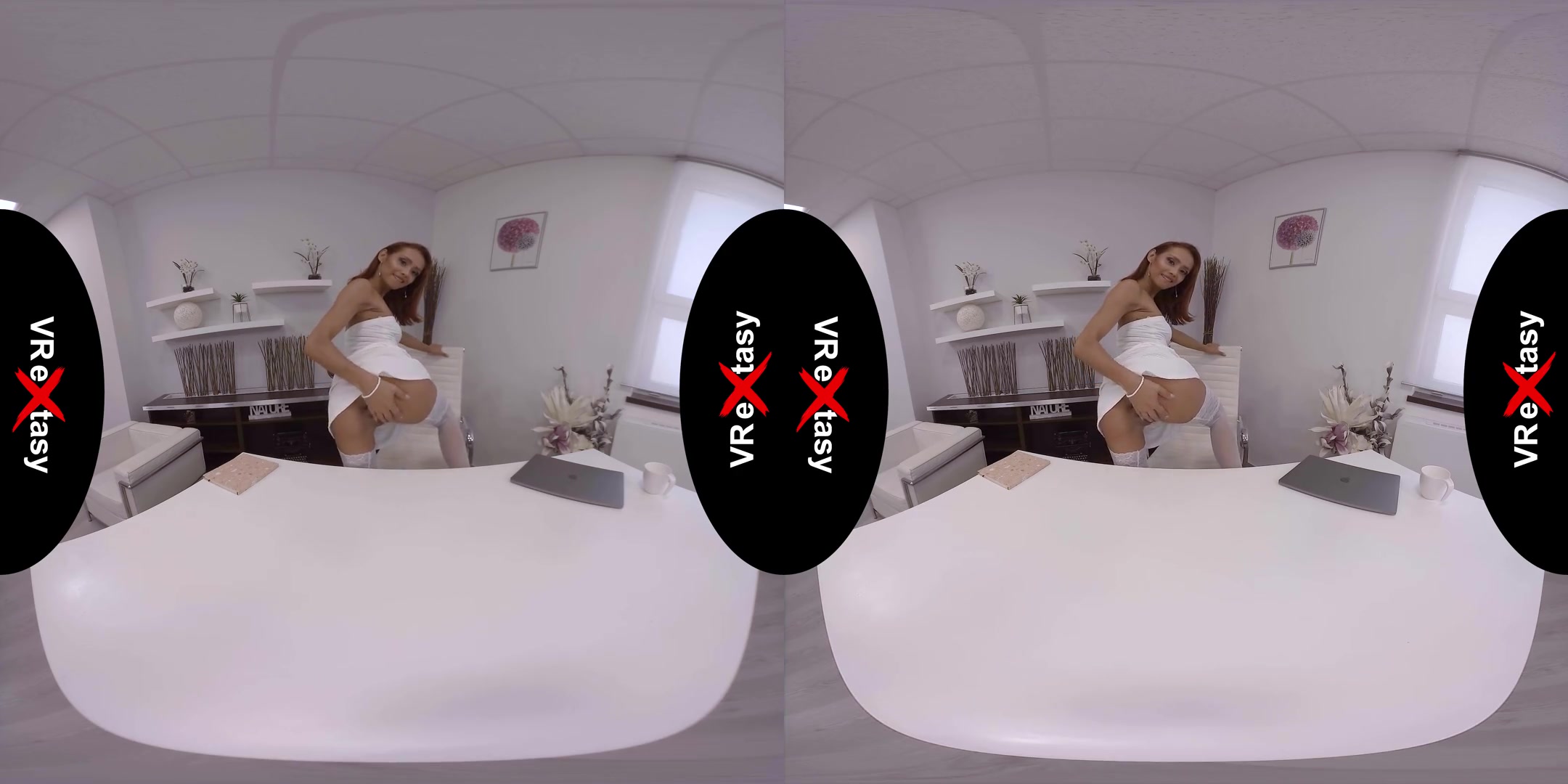 Veronica Leal - Alone in the Office; Latina Pornstar Solo