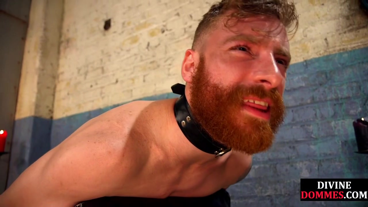 Dungeon dominatrix using big strapon