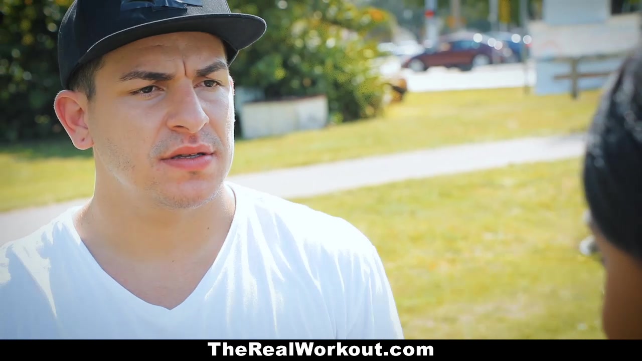 TheRealWorkout- Ebony Babe Fucks Trainer After Workout