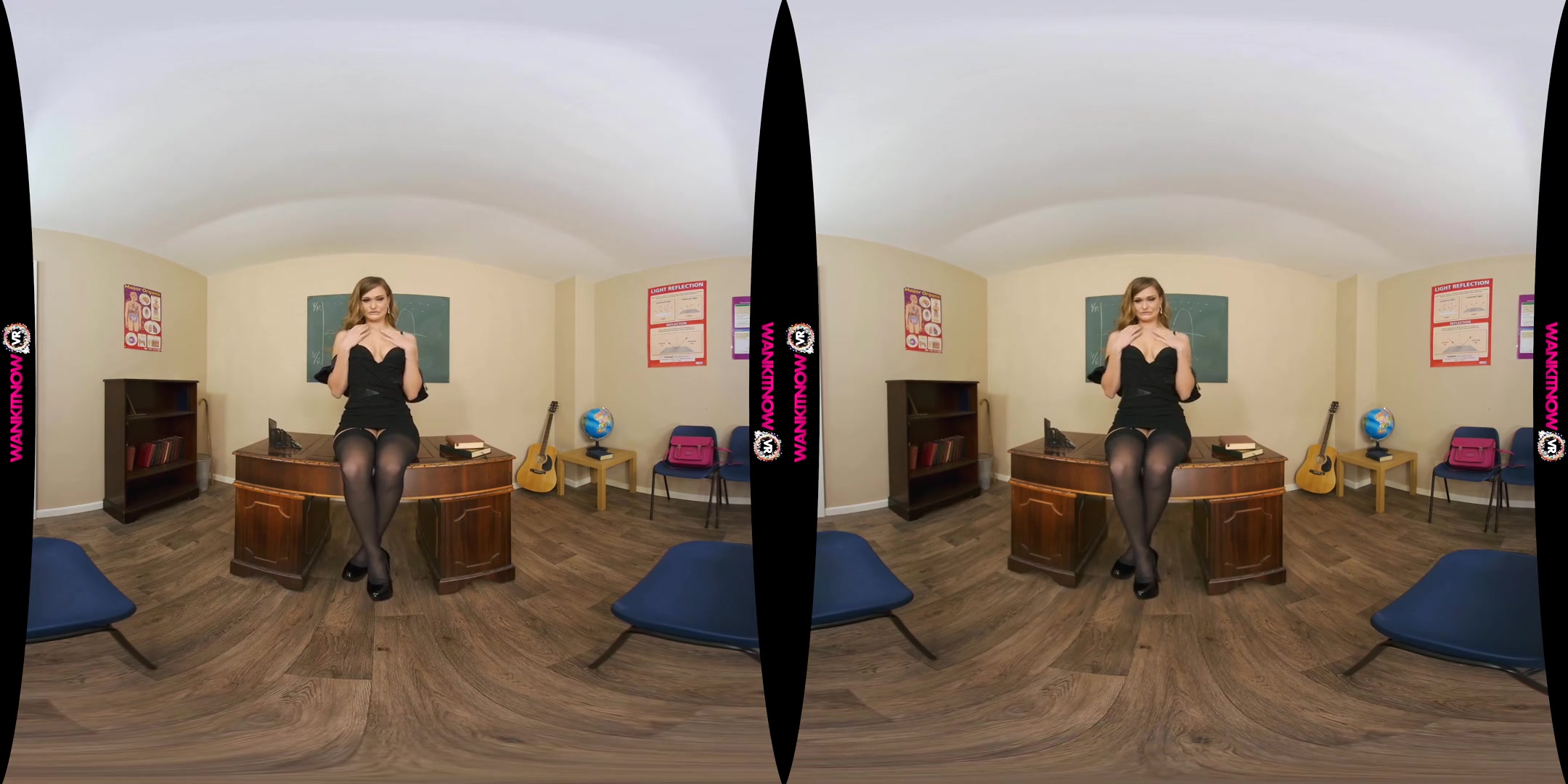 Focus & Wank - Sexy Teacher in Nylon Stockings Show Off for You