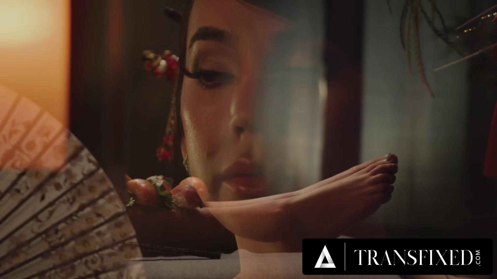 TRANSFIXED - Asian Muse Kasey Kei Has Passionate Sex With Gorgeous Nyotaimori Model Casey Calvert