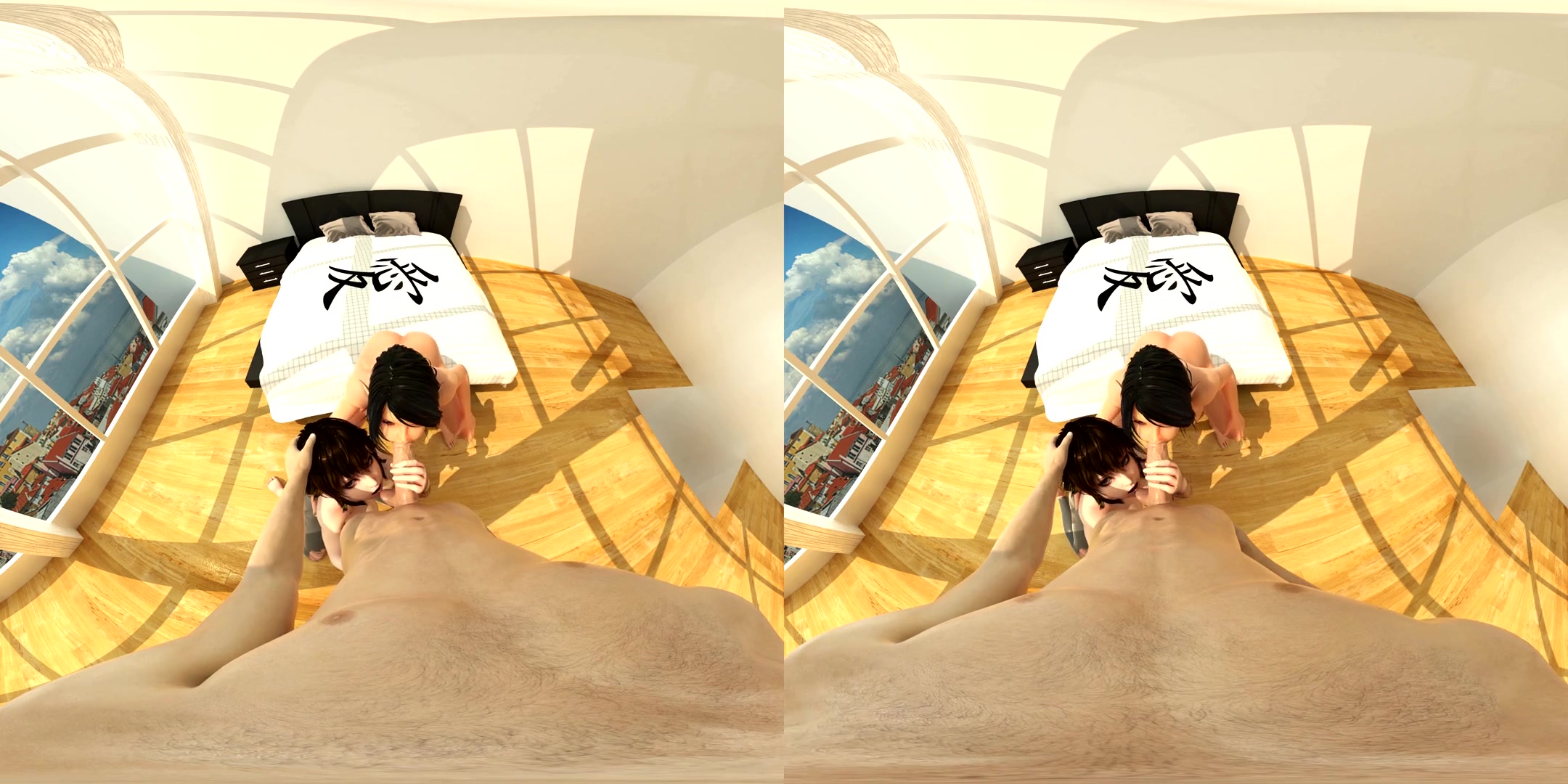 Reina and Alfeina Threesome - HentaiVR