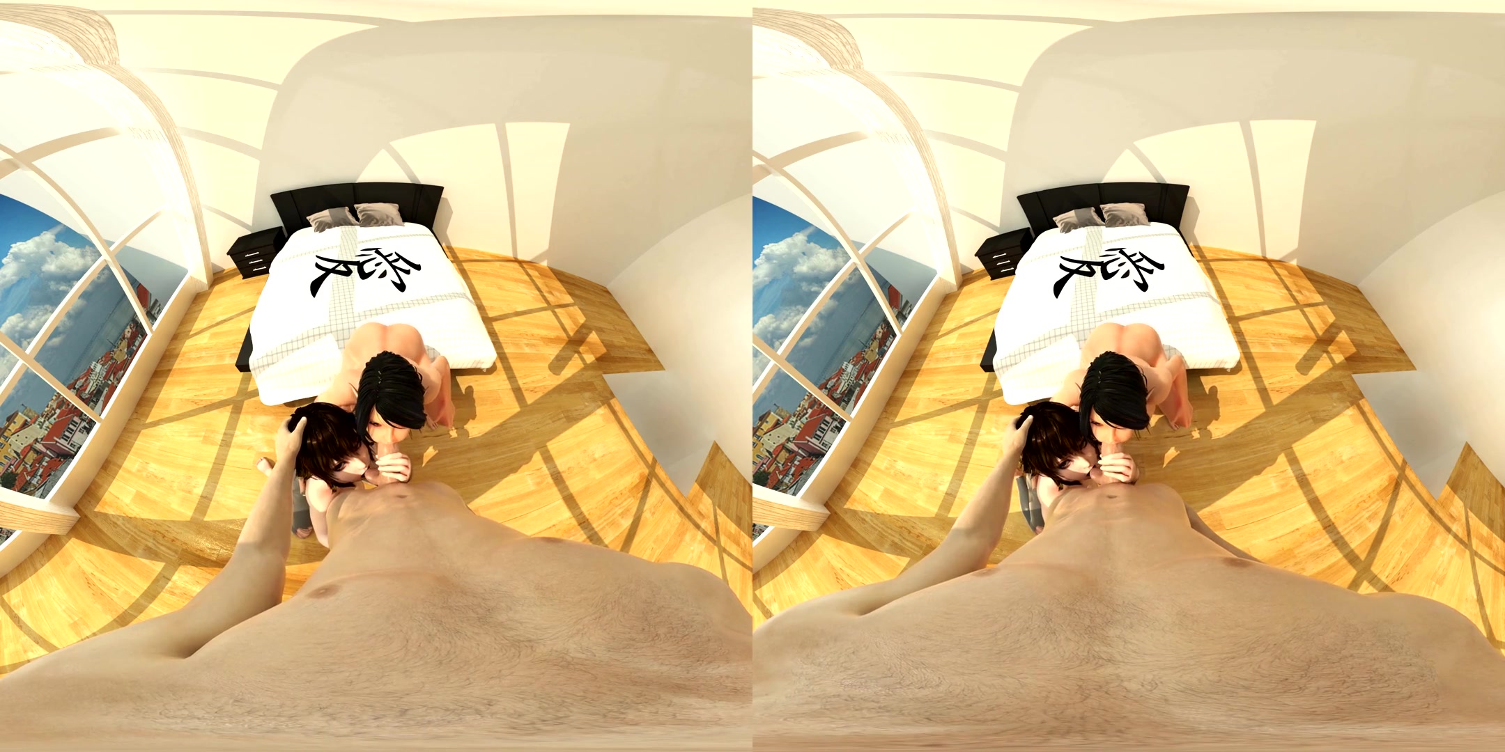 Reina and Alfeina Threesome - HentaiVR