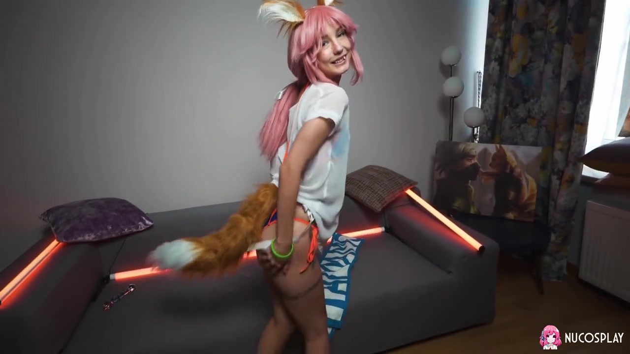 Young Furry Slut Fucks Herself With A Glass Dildo With Tea Mint
