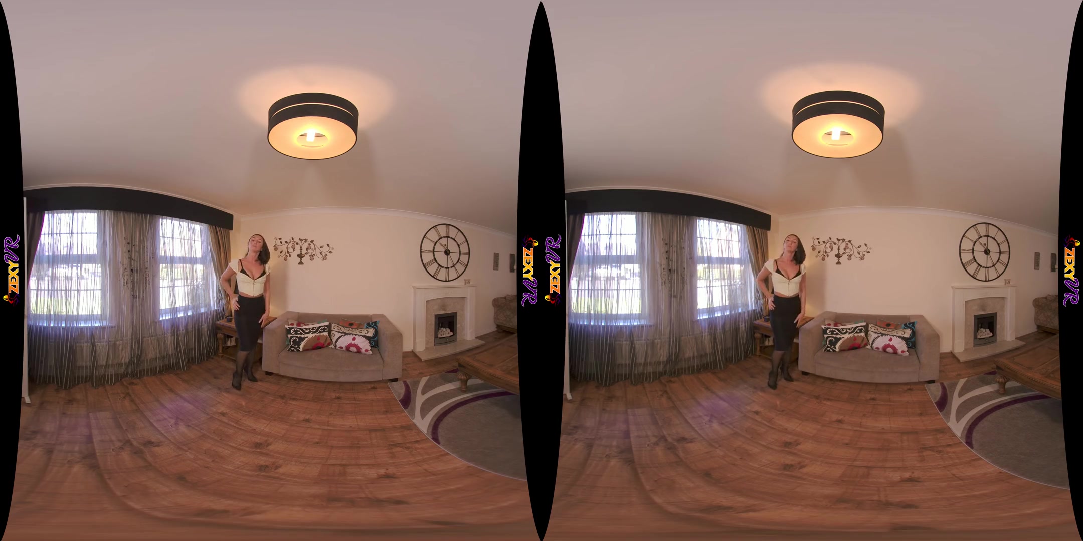 Work From Home - Virtual Girlfriend Stripping in Black Lingerie