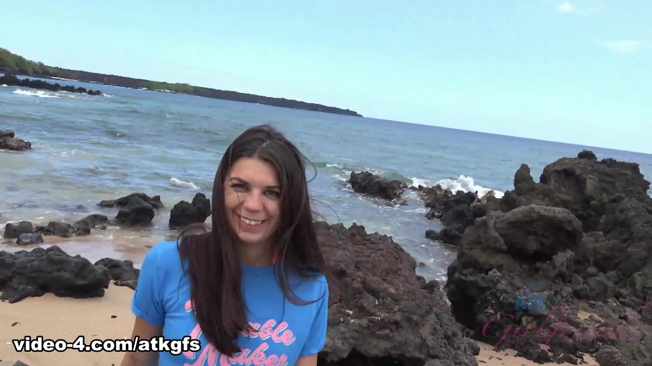 Olivia Lua in Olivia flashes her tits at the non-nude beach - ATKGirlfriends