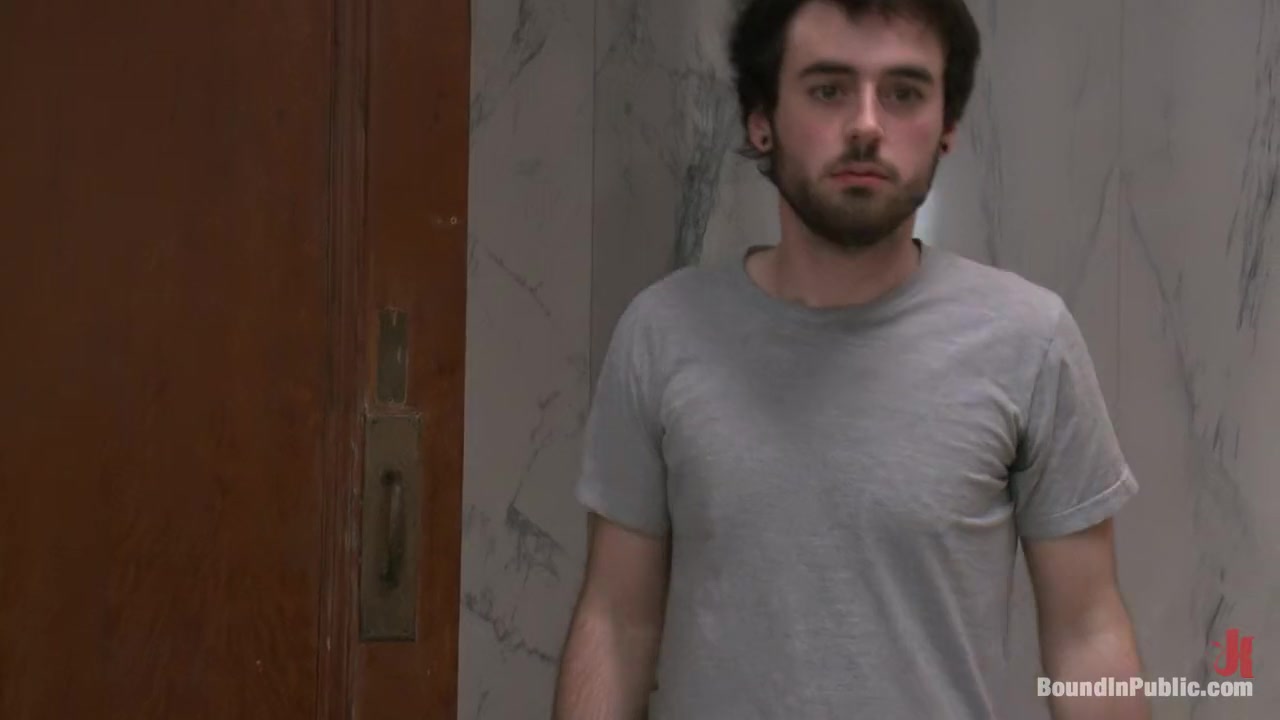 Straight stud gets gang fucked in a crowded cruising bathroom