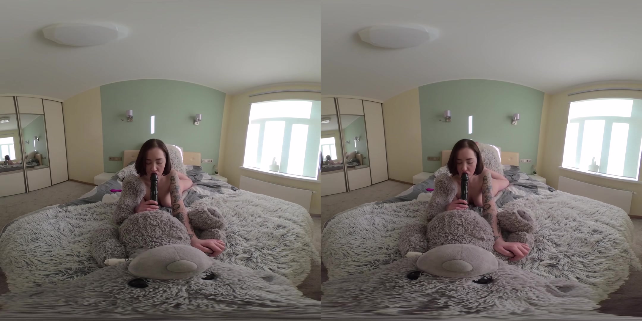 Aurelia - Strapon Sex With Teddy Bear In Bedroom - PlushiesVR