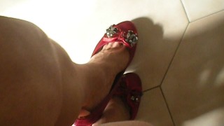 Legs heels red