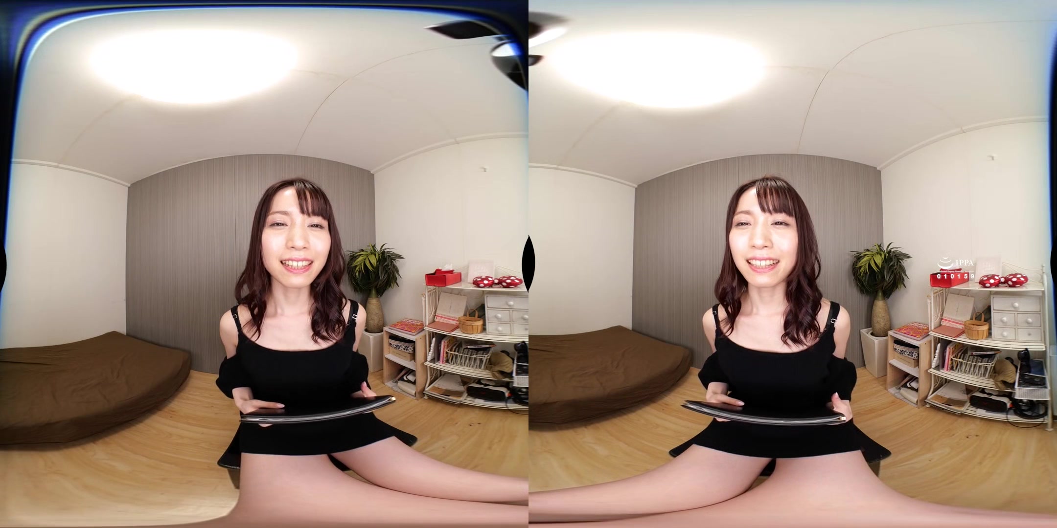 Erotic Novel Reading VR; Cute Japanese Babe Solo Masturbation