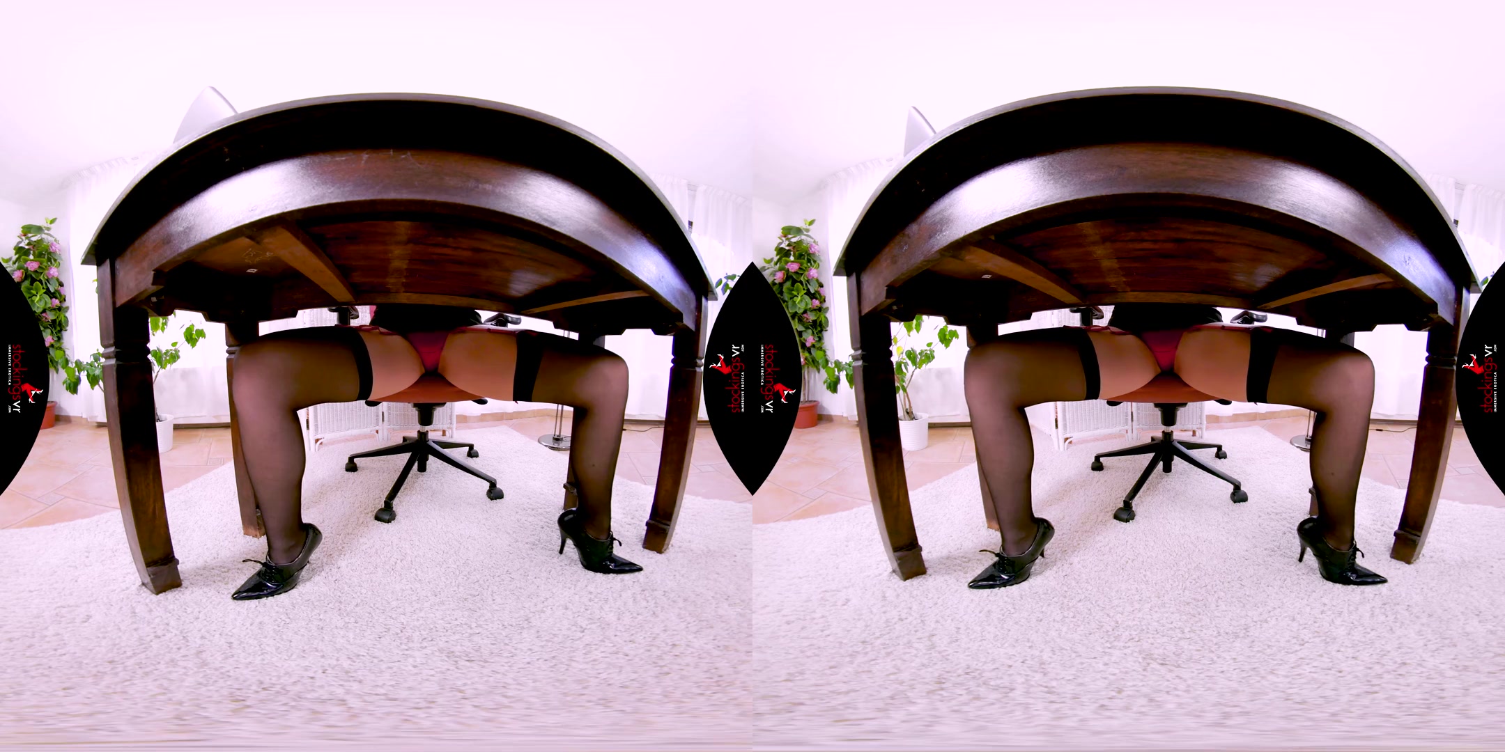 An Illicit Affair; office boss big tits upskirt nylons big tits blowjob