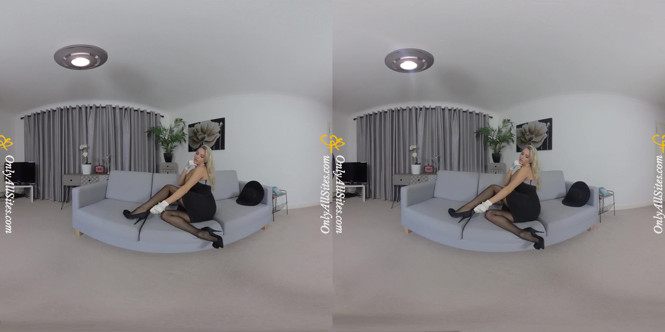 Natasha Anastasia - Black Hat; Gorgeous Blonde Babe Stripping