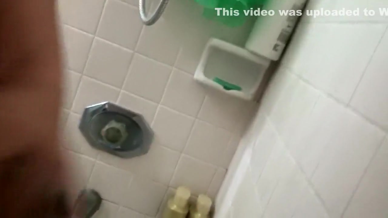 Busting a load of cum in the shower