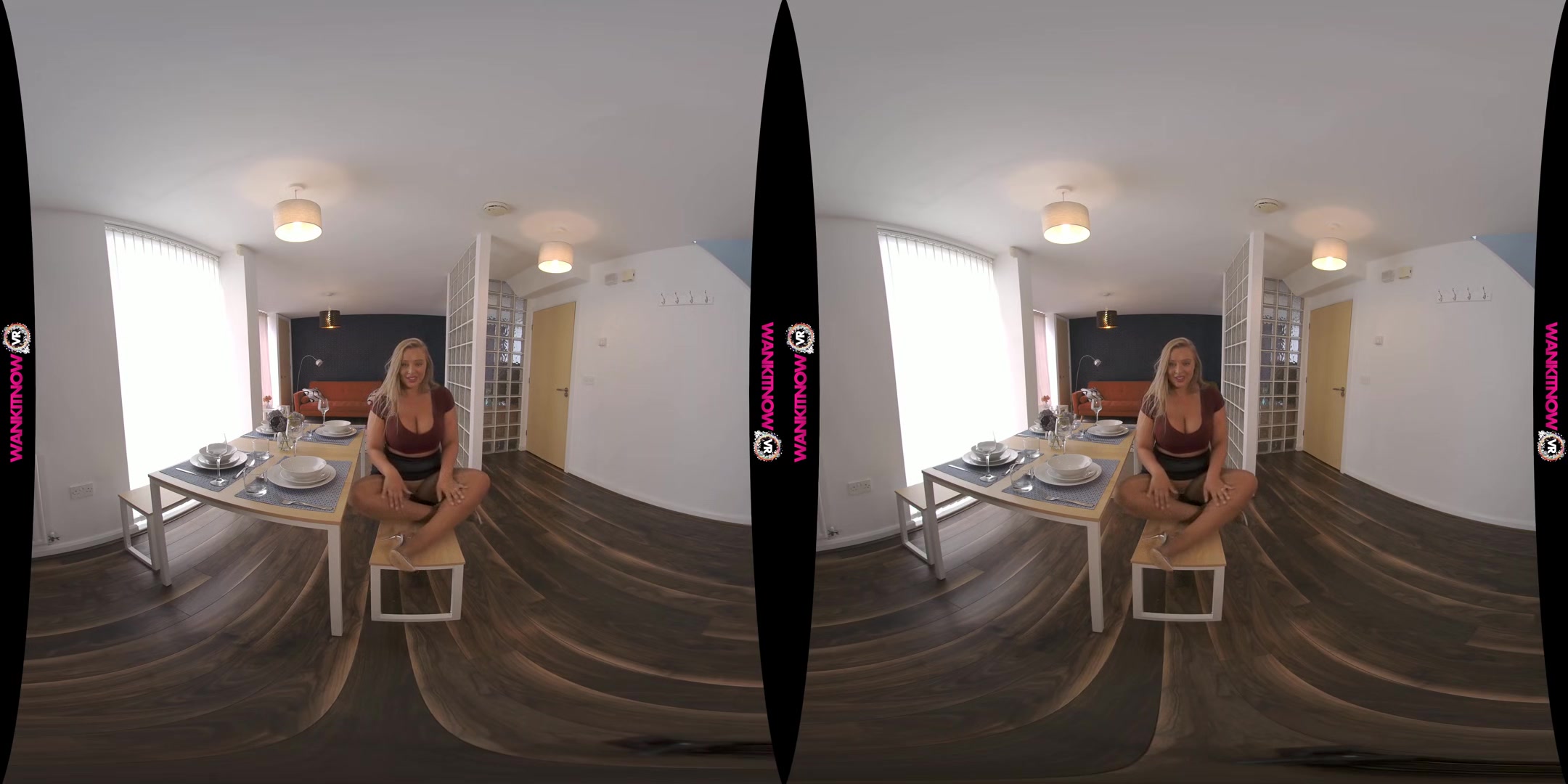First Date - Big Tit Blonde BBW Striptease - SexLikeReal