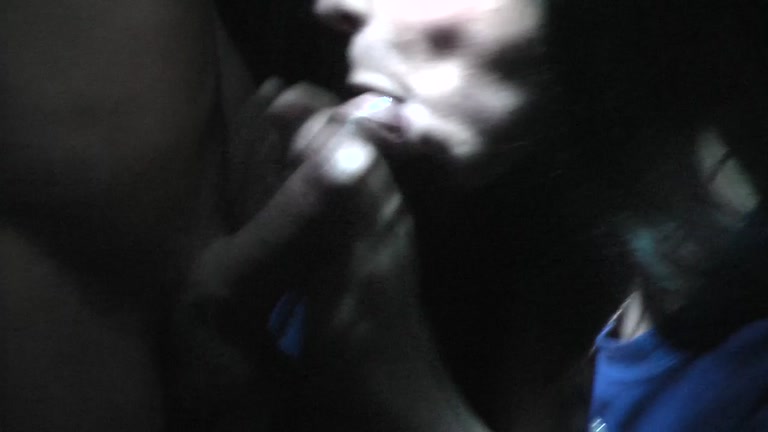 Blow and hand job in club's restroom