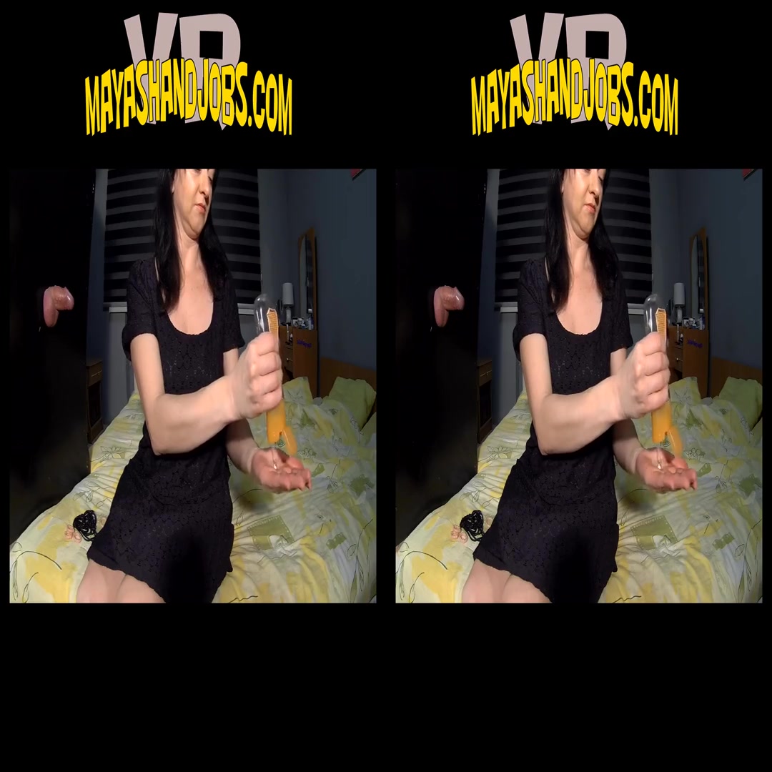 Maya in Multiple Cumshots Through Gloryhole - MayasHandjobsVR