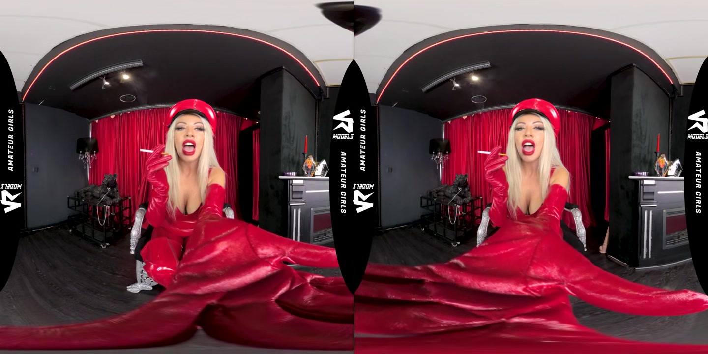 Red Leather Mistress Giving Jerking Off Instructions - VRVids