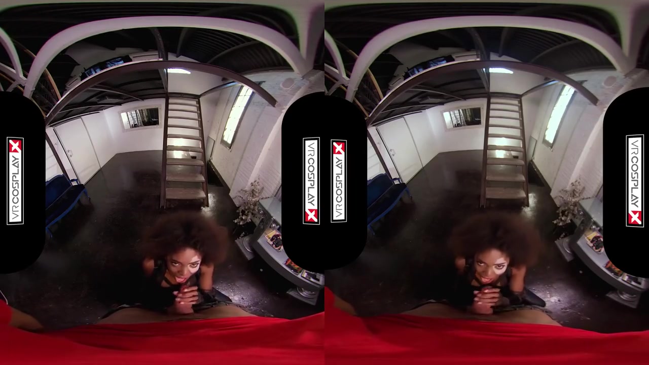 Virtual Reality - Ebony Babe Domino Testing Your Superpowers In Deadpool Xxx