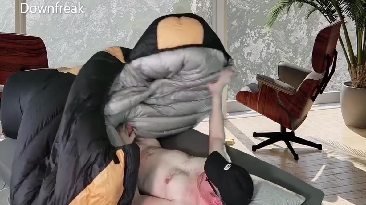 Humping Giant Down Bag Until Cum