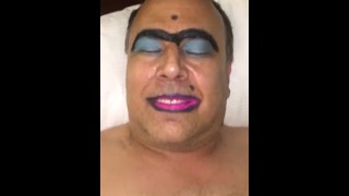 Sissy slave with makeup