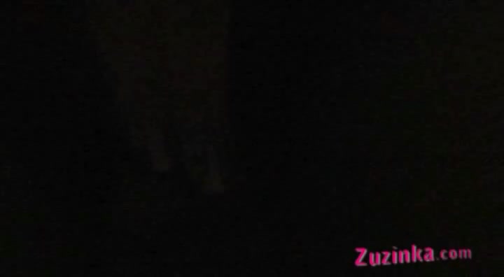 Amateur Zuzinka with dildo inside pussy in public