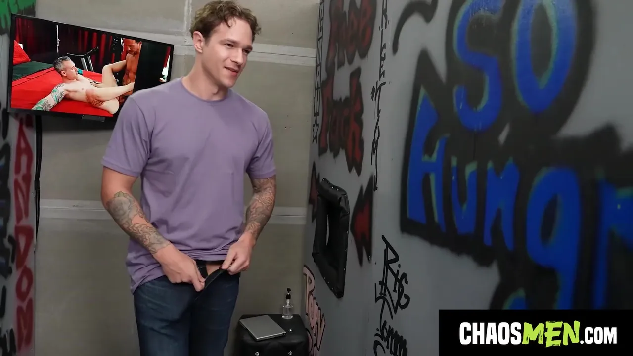 Tatted Stranger Plus Cheating Husband = Filthy Anonymous Gloryhole Fuck With Jayden Marcos