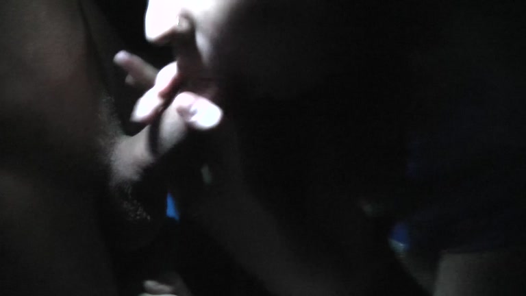 Blow and hand job in club's restroom