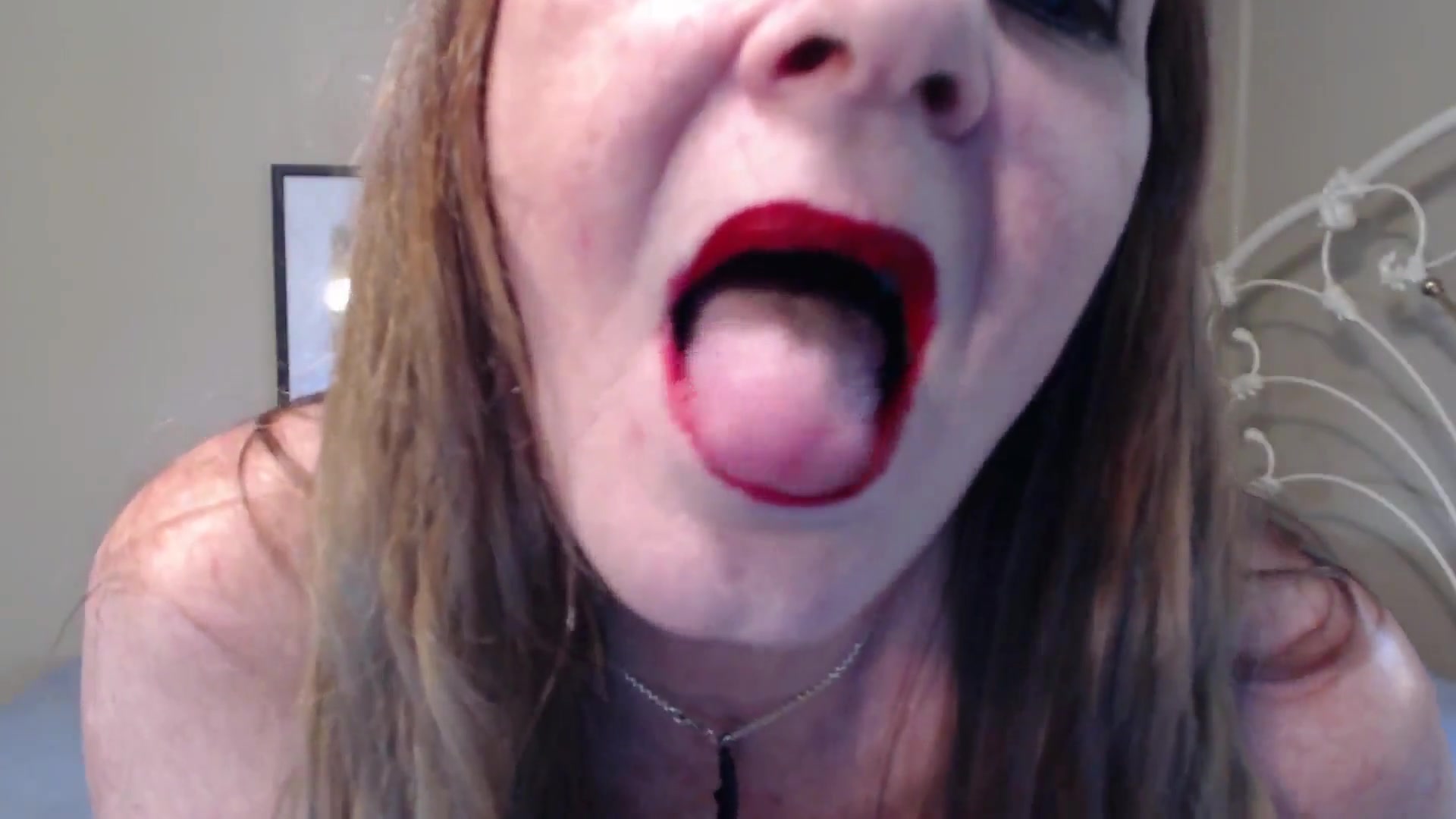 Red Shiny Lips Teasing You - TacAmateurs