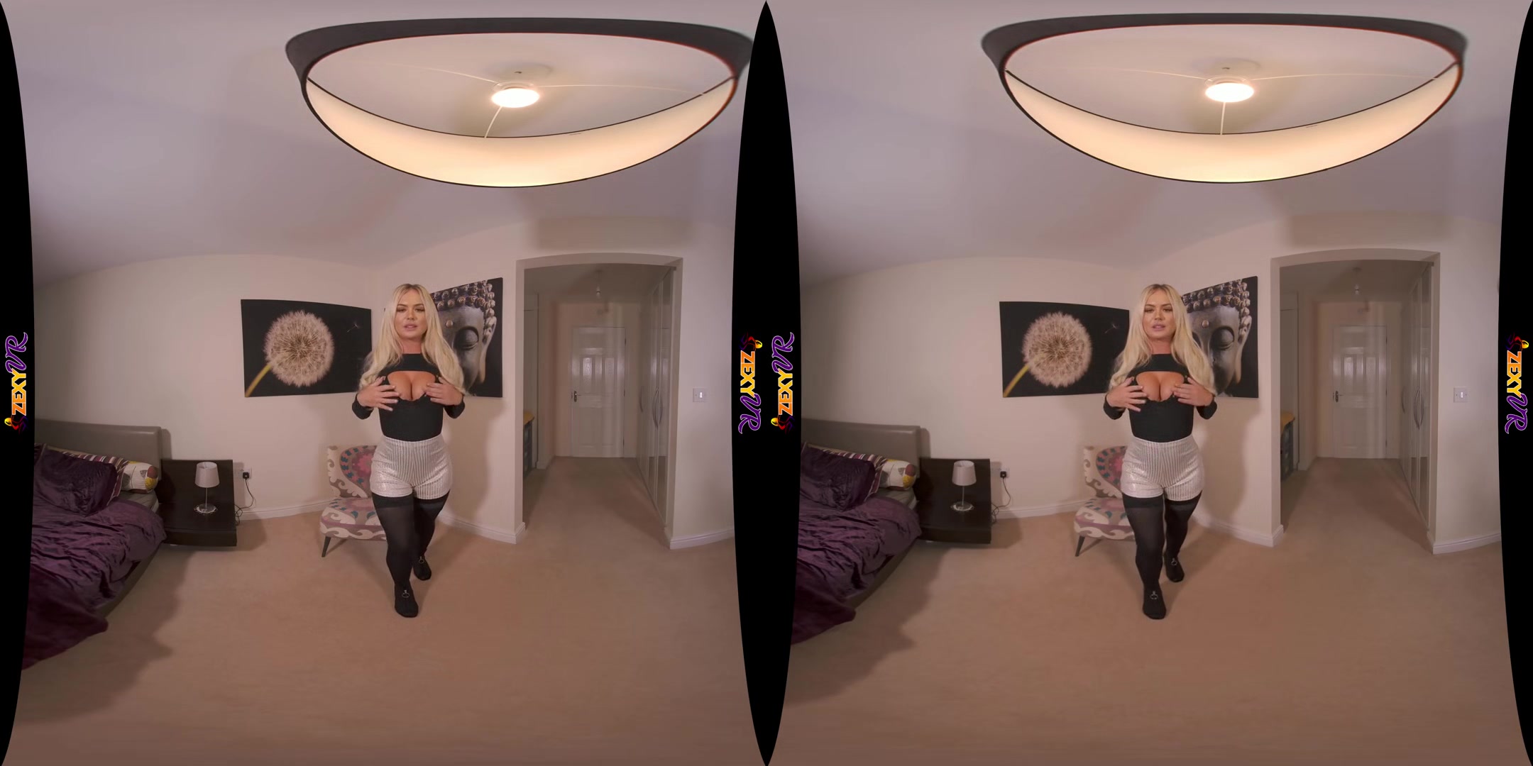 Wanna Play? - Busty Blonde Solo Striptease - SexLikeReal