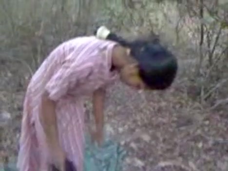 Hard Indian nipples and hairy pussy recorded in park
