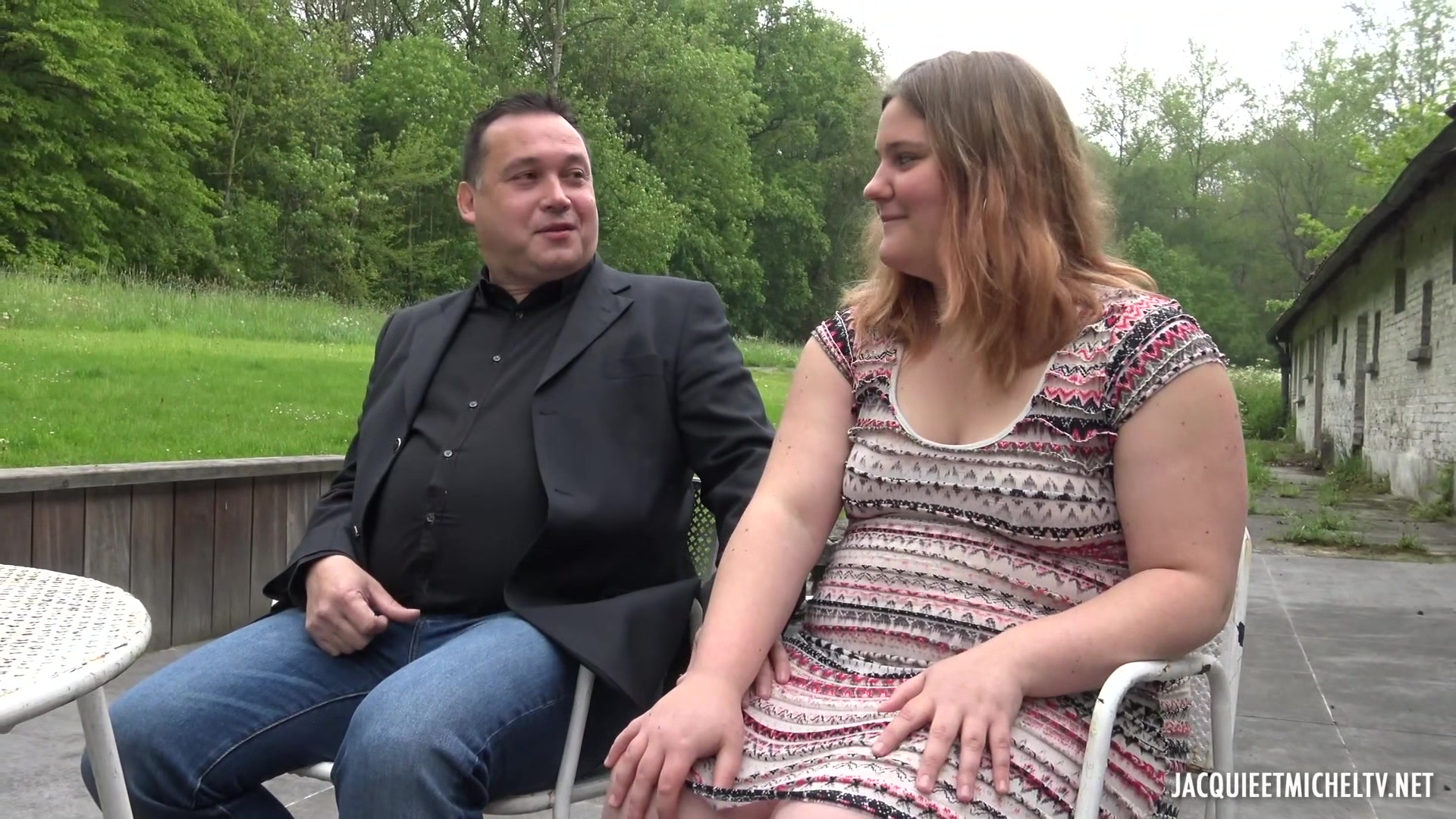 Manon, young, shy and BBW, get fucked in a threesome