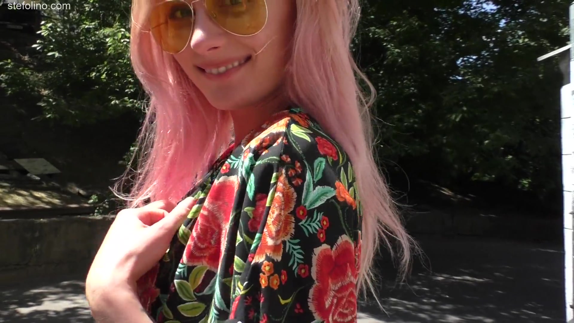 Fashion Model Nude Under Her Summerdress - Stefolino