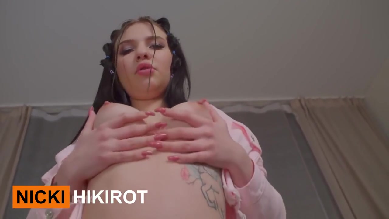 18 Year Old Horny teen 18+ Play With Big Purple Dildo