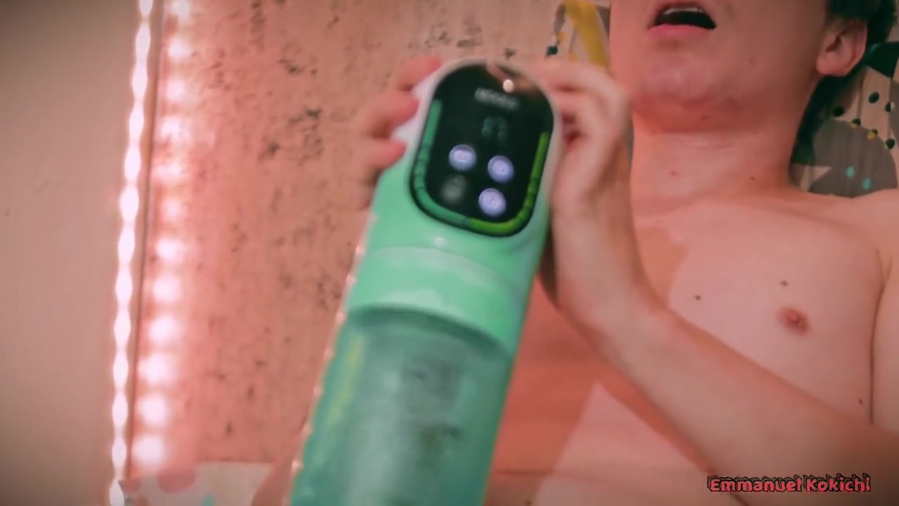 Emmanuel Kokichi - Cute Latino Twink Using An Automatic Masturbator Toy For The First Time