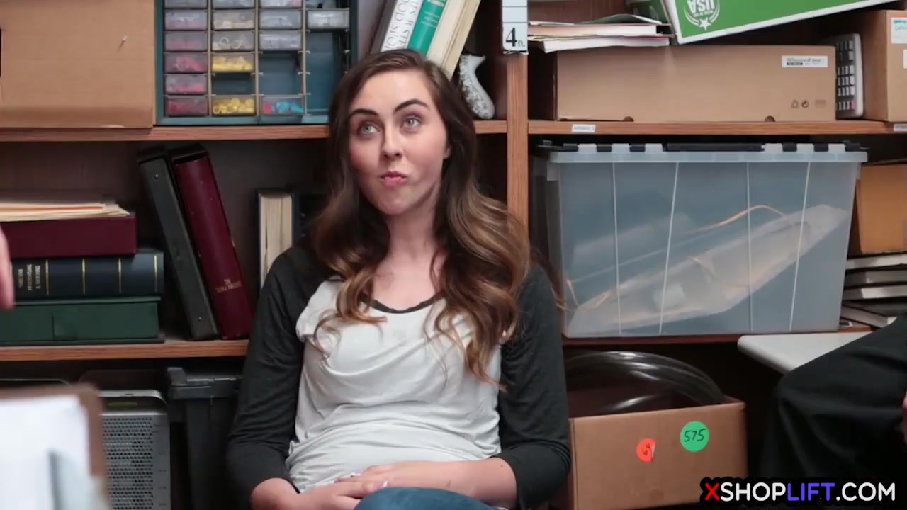 Sexy Cute teen 18+ Thief Banged By Horny Security Guards