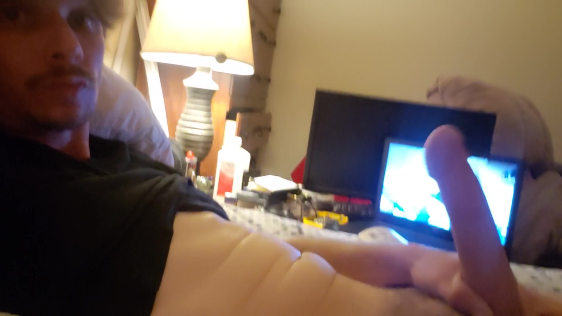 Shy Boy Loses Viberator Up His Has While Playing With His Big Cock