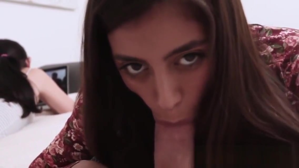 Stepsister giving blowjob