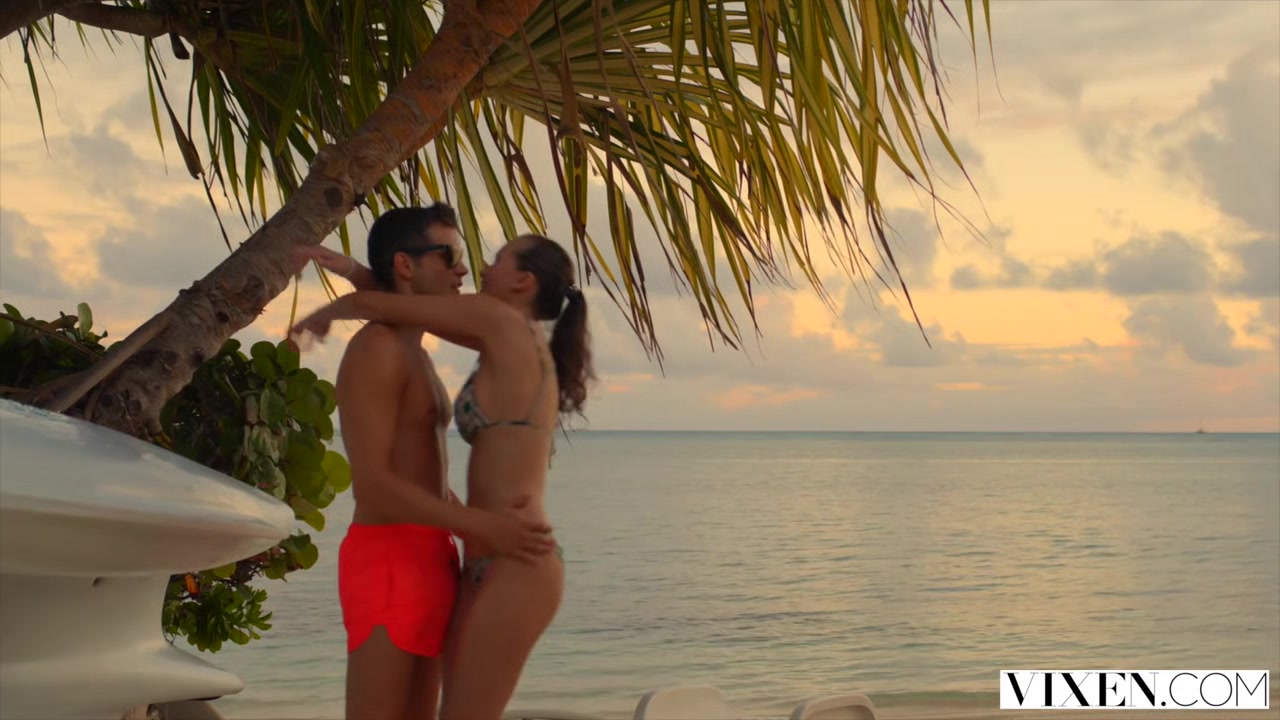 VIXEN College student 18+ Has Secret Sex With Couple While On Vacation