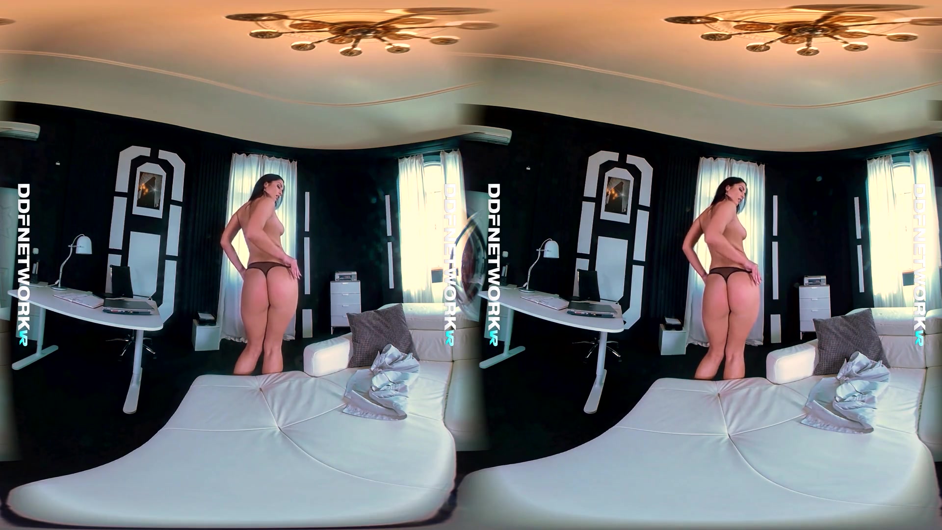 Loren Minardi in Business Hours: Babe in Handcuffs Double Penetrated in Office - DDFNetworkVR
