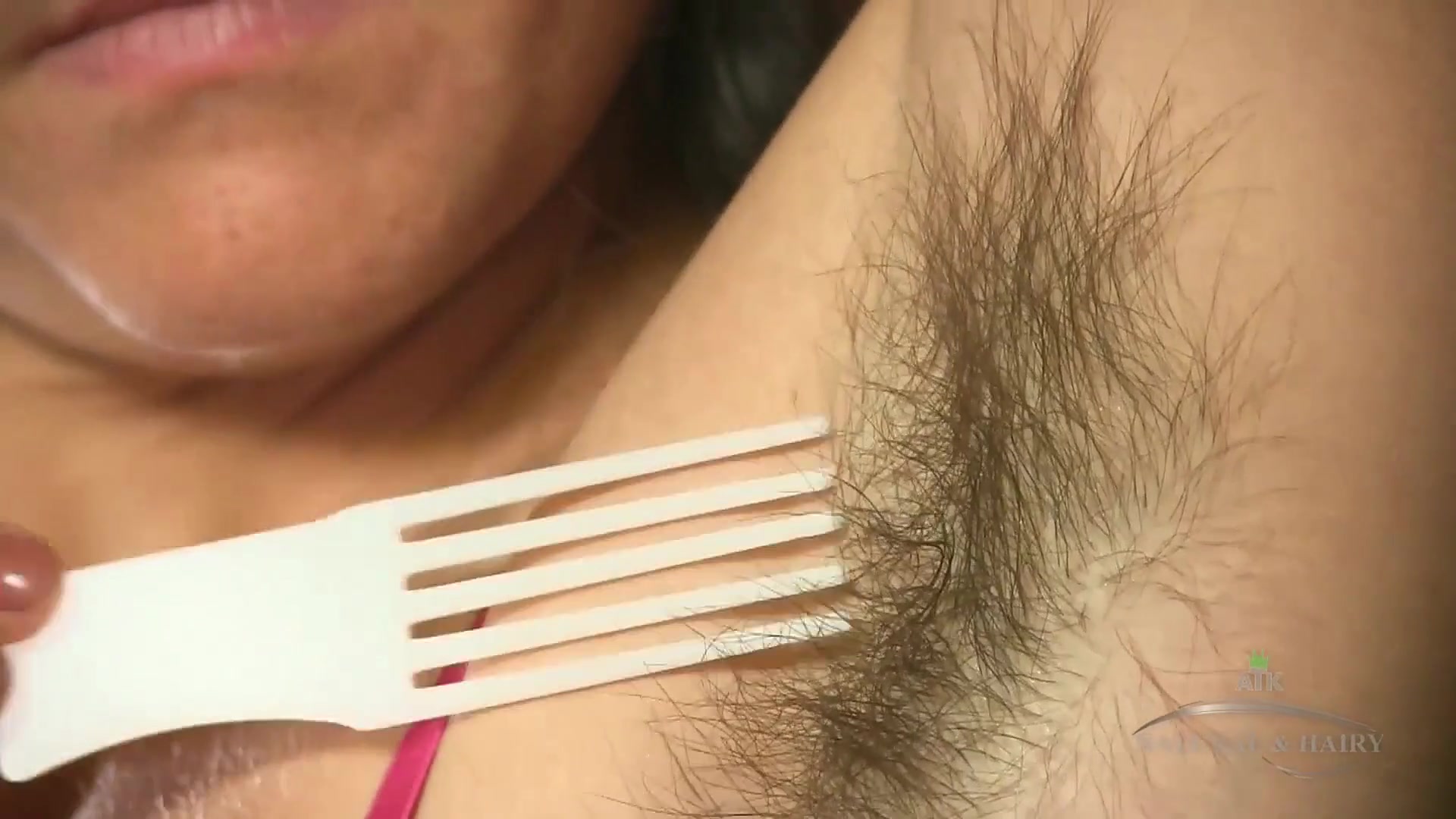 Katie Plays With Her Hairy Pussy.