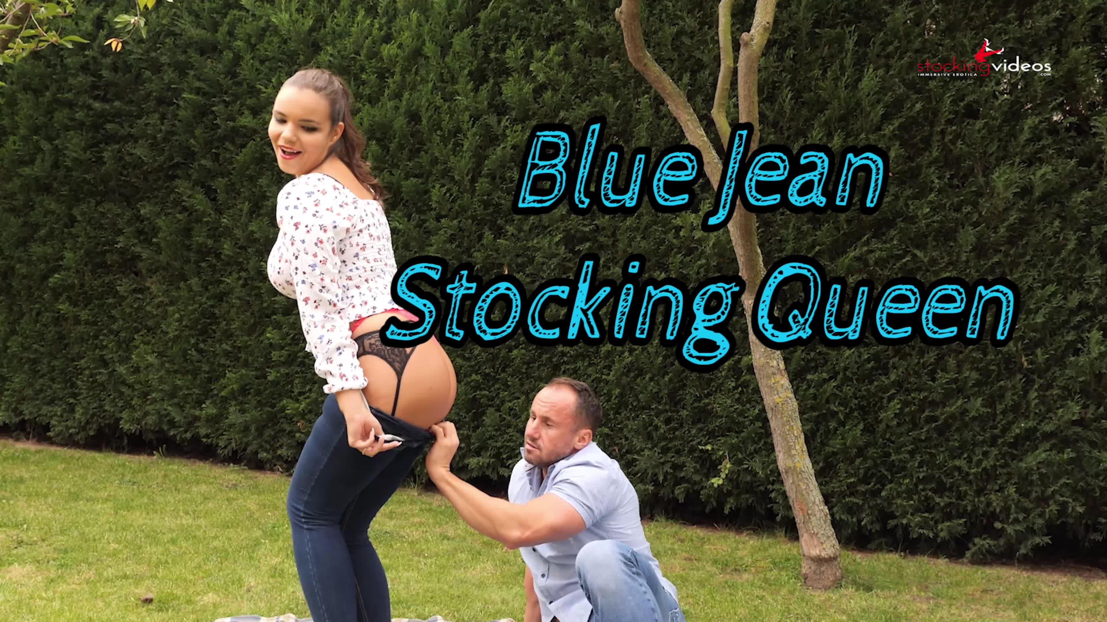 Blue jean stocking queen starring Sofia Lee