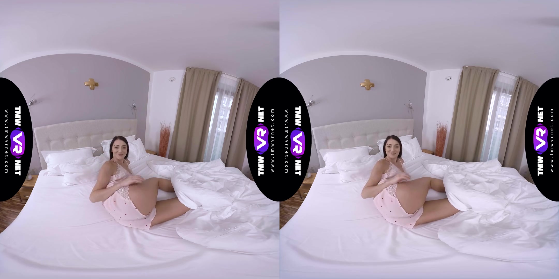 Dude Watches Cutie Masturbating - Sexy Virtual Girlfriend Katy Rose Solo on the Bed