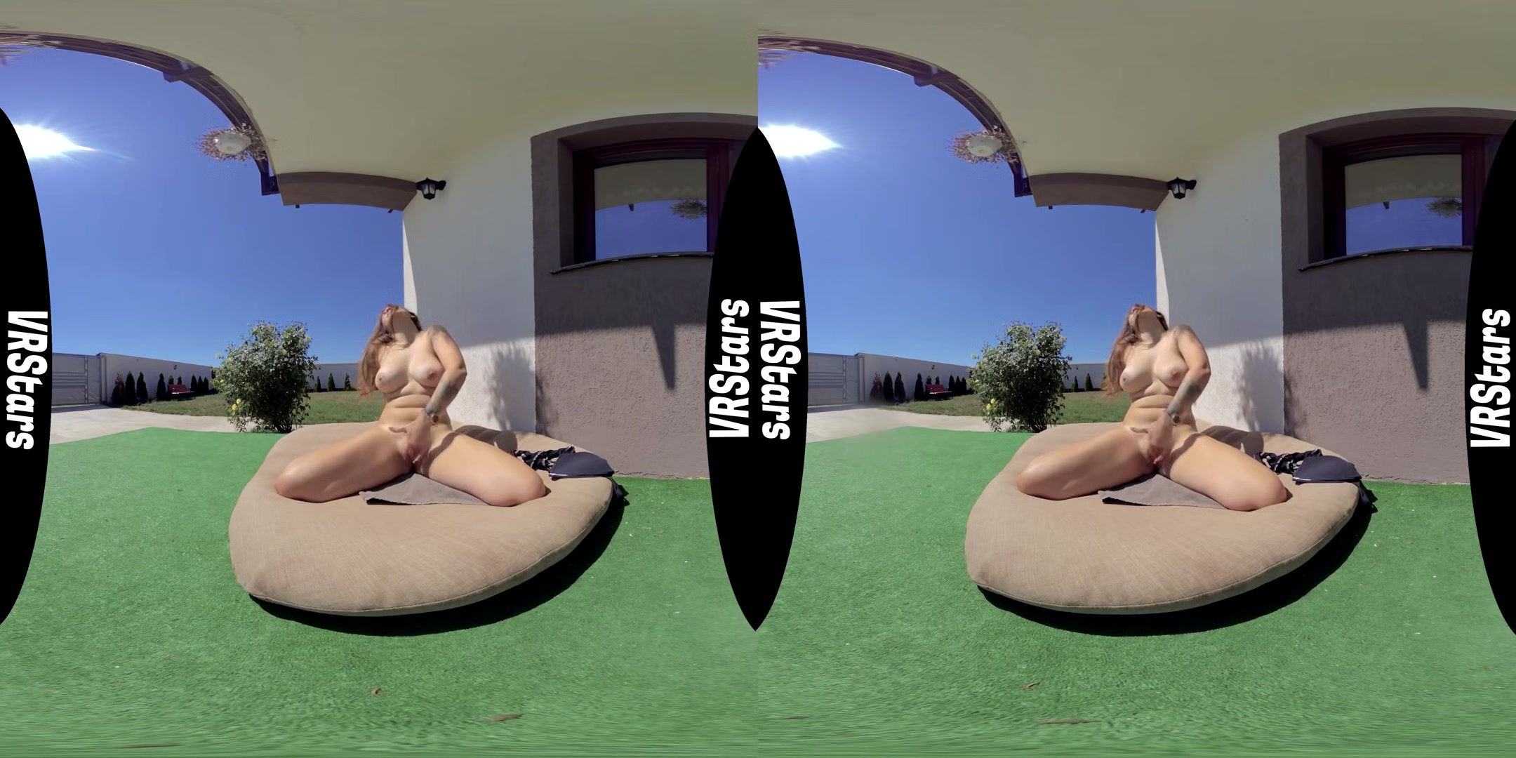 Busty Teen Sunbathes With A Voyeur Spying - Big Tits Babe Solo Masturbation 3D Porn