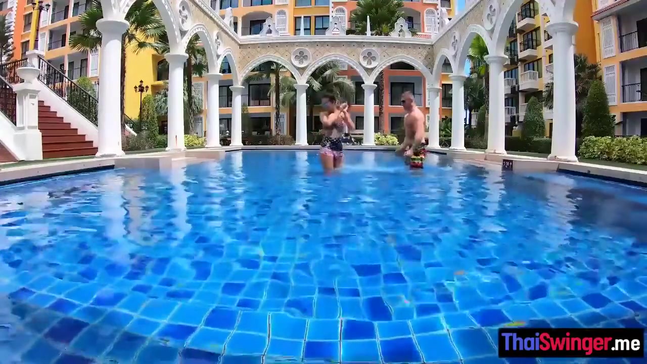 Pool Time With Horny Big Ass Asian teen 18+ Before She Enjoyed Passion Massage
