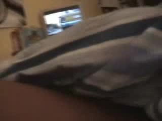 Ebony girlfriend taking care of her boyfriend's white cock