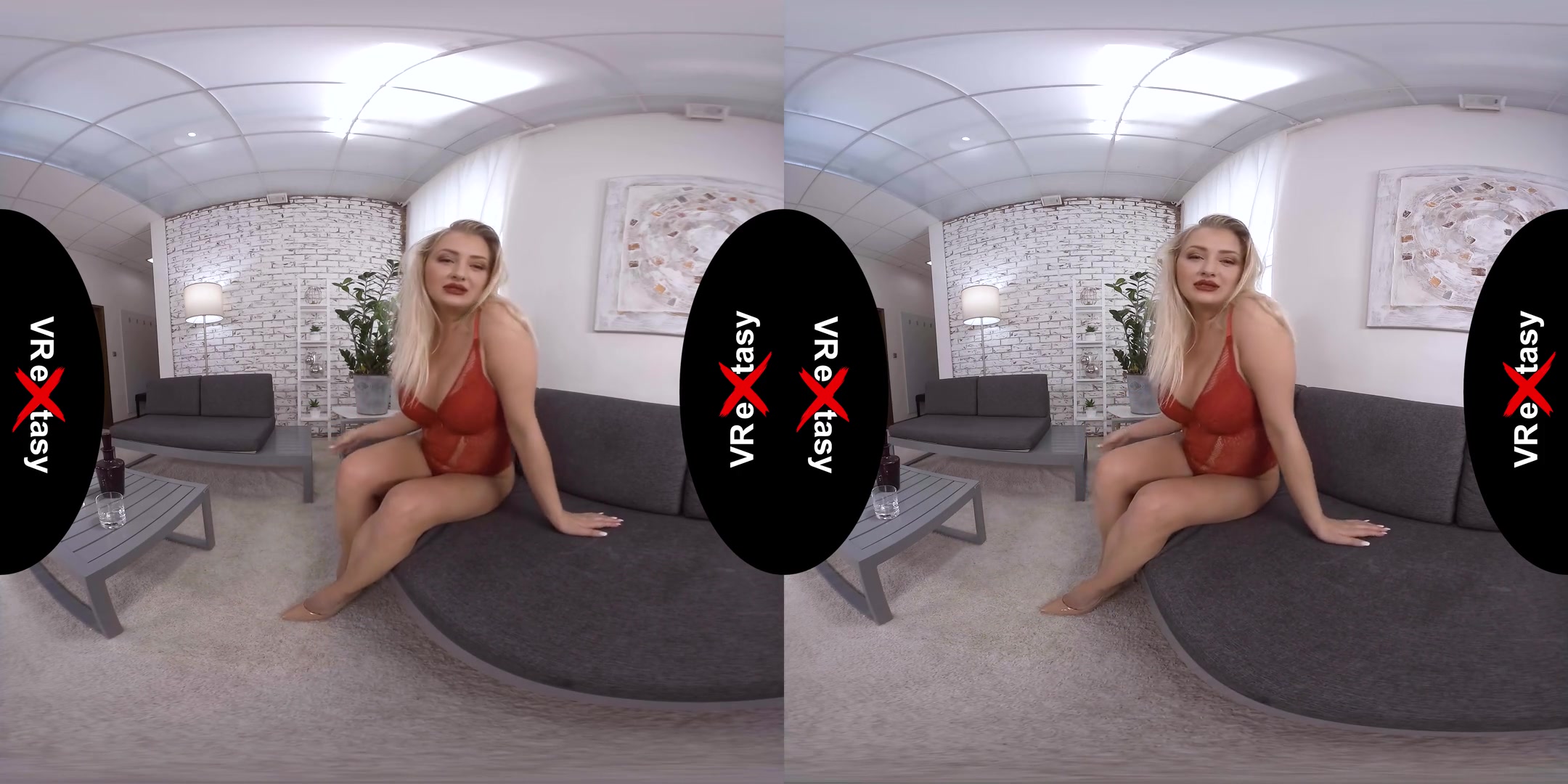 Busty Blonde Cayla Lyons Plays with Pussy on the Sofa - Big Tits Blonde Solo 3D Porn